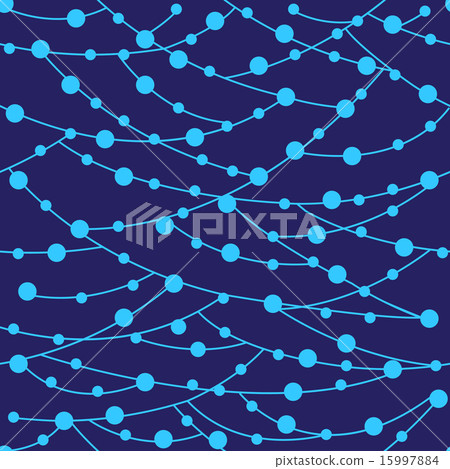 blue seamless abstract pattern with hanging beads - Stock Illustration ...