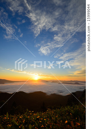Asahi rising from the sea of clouds 15999044