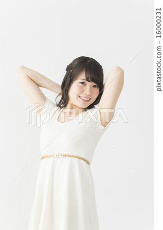 Waki exhilarating young woman summer image 16000231