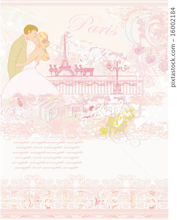 Romantic wedding couple in Paris Romantic wedding couple in Paris 16002184