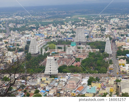 Shooting from the whole view of Arna Na Charesha Temple from Arunachala 16003257