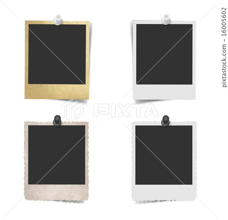 Plain picture frame and pin - Stock Illustration [16005602] - PIXTA