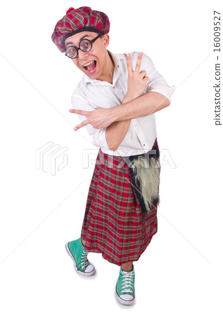 Funny scotsman isolated on the white 16009527