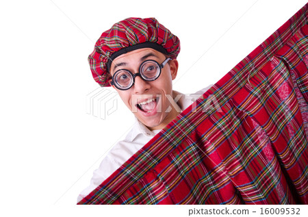 Funny scotsman isolated on the white Funny scotsman isolated on the white 16009532