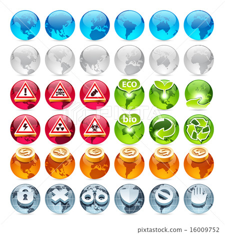 Set of the Globe Icons Set of the Globe Icons 16009752