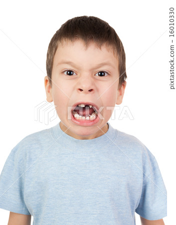 boy with a lost tooth grimacing 16010330