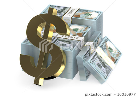 pack of dollars with dollar symbol 16010977