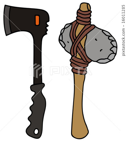 Modern and stone age axes 16011285