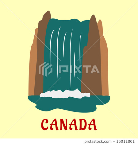 Canadian nature landmarks travel flat concept 16011801