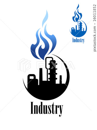 Silhouette of a chimney at a refinery Silhouette of a chimney at a refinery 16011852
