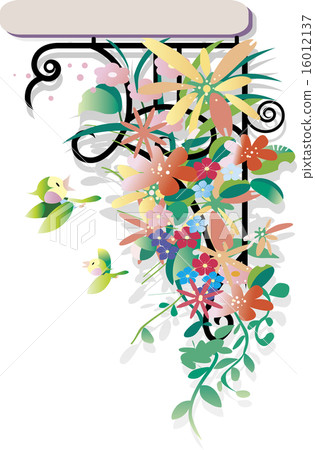 花卉裝飾商店標誌 花卉裝飾商店標誌 16012137