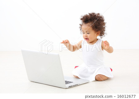 筆記本電腦和女孩 16012677