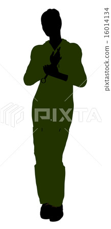 Female Mechanic Silhouette 16014134