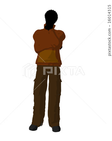 African American Urban Male Silhouette 16014315