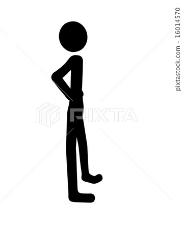 Stickman on white backdrop Stock Illustration