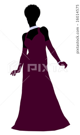 African American Cinderella Silhouette Illustration African American Cinderella Silhouette Illustration 16014575