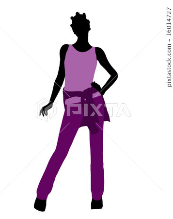 African American Woman Illustration Silhouette 16014727