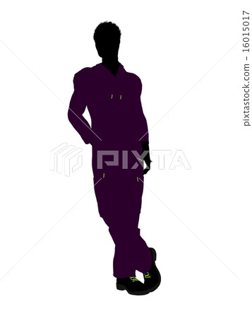 African American Mechanic Silhouette 16015017