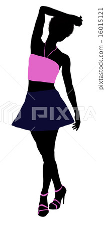 African American Teenager Illustration Silhouette African American Teenager Illustration Silhouette 16015121