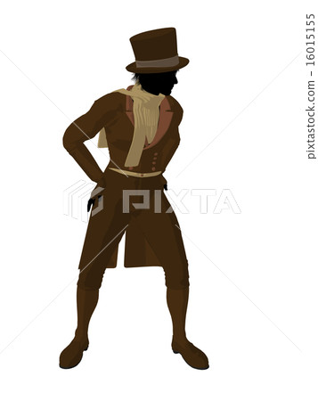 Victorian Man Illustration Silhouette 16015155