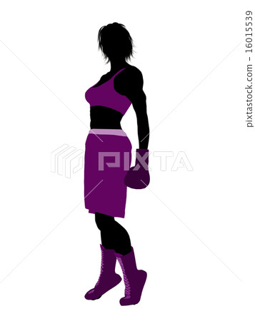 Female Boxer Illustration Silhouette 16015539