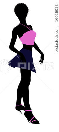 African American Teenager Illustration Silhouette African American Teenager Illustration Silhouette 16016038