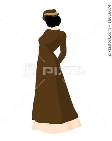 Victorian Woman Illustration Silhouette 16016074