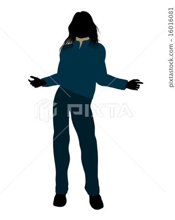 Casual Woman Illustration Silhouette Casual Woman Illustration Silhouette 16016081