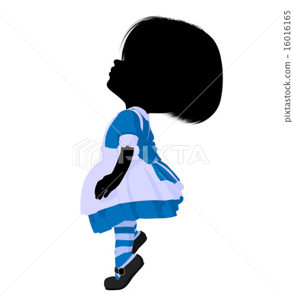 Little Alice In Wonderland Silhouette Little Alice In Wonderland Silhouette 16016165