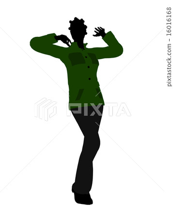 African American Casual Woman Illustration Silhouette African American Casual Woman Illustration Silhouette 16016168