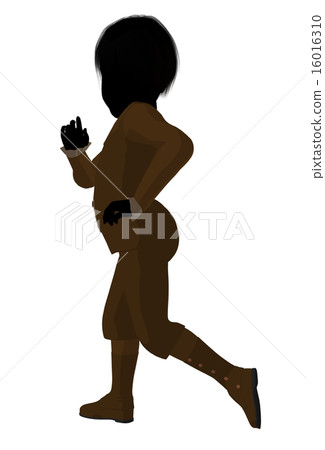 Victorian Boy Illustration Silhouette 16016310