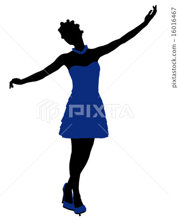 African American Teenager Illustration Silhouette African American Teenager Illustration Silhouette 16016467