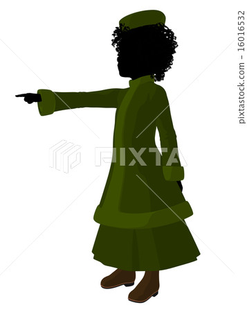 African American Victorian Girl Illustration Silhouette African American Victorian Girl Illustration Silhouette 16016532