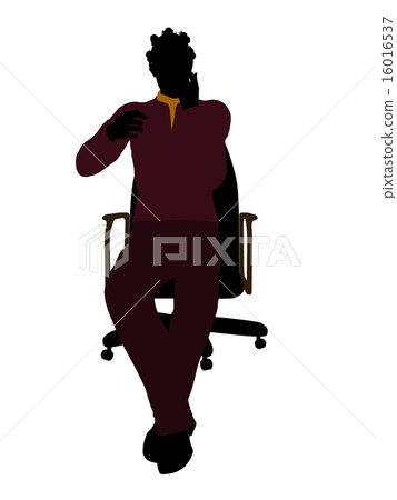 African American Casual Woman Sitting On A Chair Illustration Silhouette African American Casual Woman Sitting On A Chair Illustration Silhouette 16016537