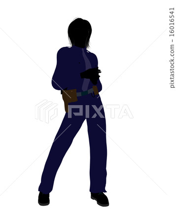 Female Police Officer Art Illustration Silhouette Female Police Officer Art Illustration Silhouette 16016541