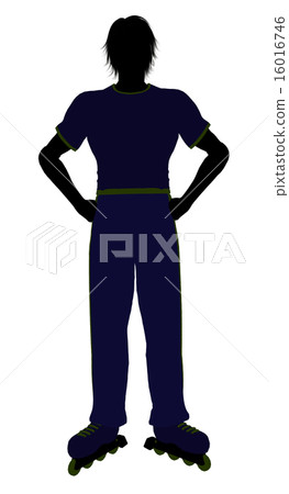 Male Roller Skater Silhouette Male Roller Skater Silhouette 16016746