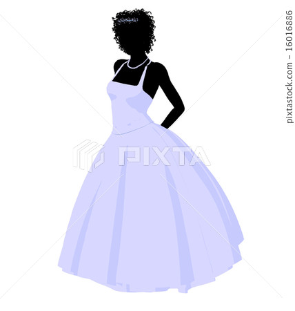 African American Wedding Bride Silhouette 16016886