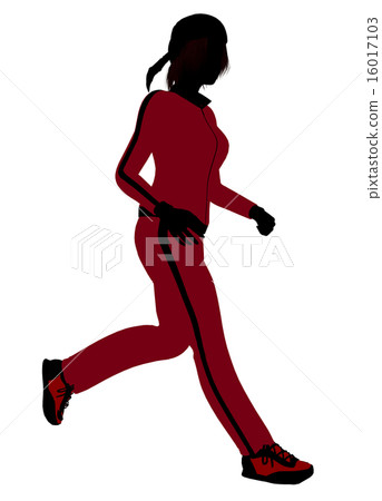 Female Jogger Illustration Silhouette 16017103