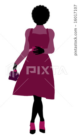 African American Shopping Illustration Silhouette African American Shopping Illustration Silhouette 16017107