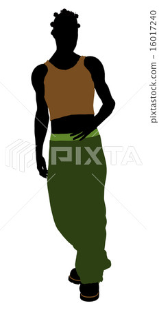 African American Casual Illustration Silhouette 16017240