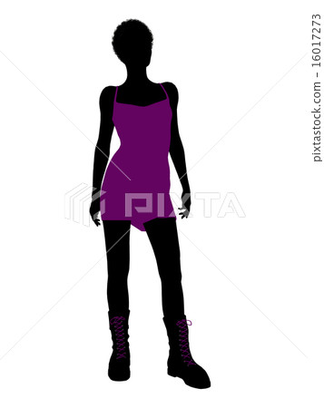 African American Punk Girl Illustration Silhouette African American Punk Girl Illustration Silhouette 16017273