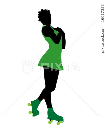 African American Female Roller Skater Silhouette African American Female Roller Skater Silhouette 16017338