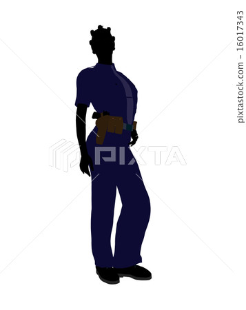African American Female Police Officer Art Illustration Silhouette African American Female Police Officer Art Illustration Silhouette 16017343