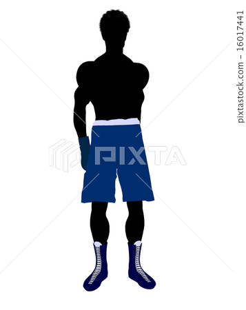 African American Male Boxer Illustration Silhouette African American Male Boxer Illustration Silhouette 16017441