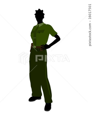 African American Female Sheriff Art Illustration Silhouette African American Female Sheriff Art Illustration Silhouette 16017501