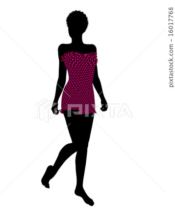 African American Female Swimsuit Silhouette 16017768