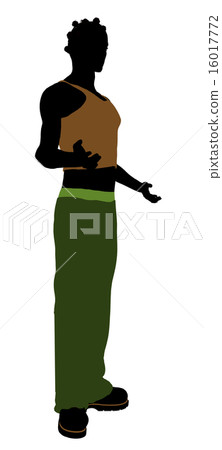 African American Casual Illustration Silhouette 16017772