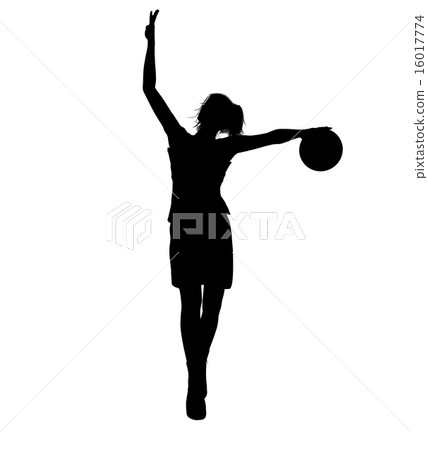 Female Basketball Player Illustration Silhouette 16017774