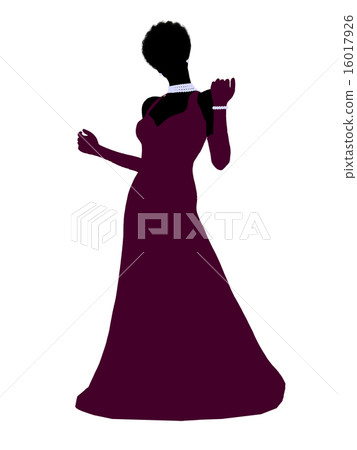 African American Cinderella Silhouette Illustration 16017926