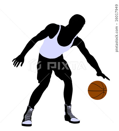 African American Basketball Player Illustration Silhouette African American Basketball Player Illustration Silhouette 16017949